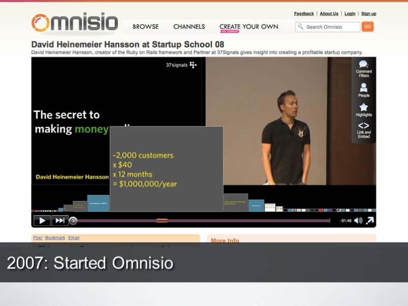 2007: Started Omnisio